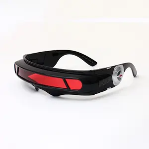 Futuristic Glasses Space Alien Costume Party Cool Shield Colored Lens Comic Sunglasses