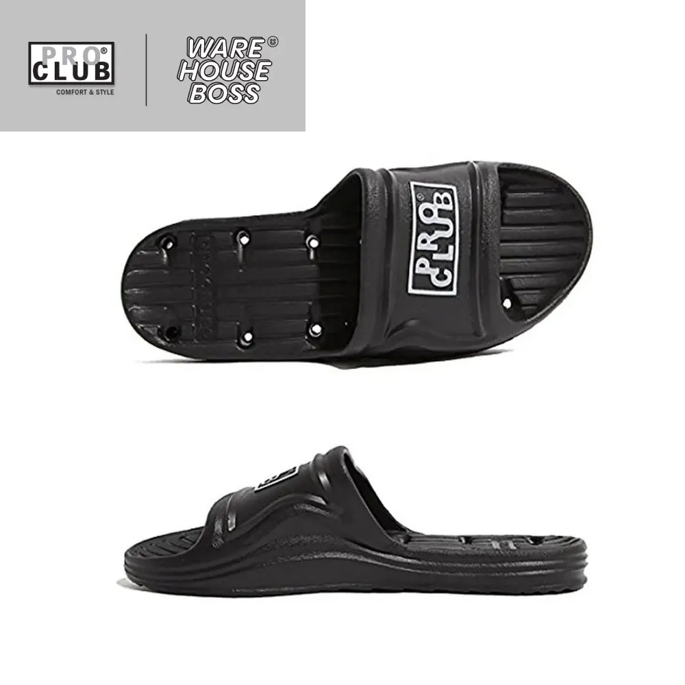 PROCLUB Men's Shower Slipper Sandal Non Slip Resistant Shoes PRO CLUB Waterproof Quick Drying Comfortable Durable Camps Dorms Locker Rooms Massage Spa Resorts Showers Gyms Sauna Hip Hop Harem