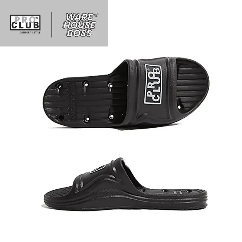 PROCLUB Men's Shower Slipper Sandal Non Slip Resistant Shoes PRO CLUB Waterproof Quick Drying Comfortable Durable Camps Dorms Locker Rooms Massage Spa Resorts Showers Gyms Sauna Hip Hop Harem