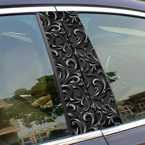 Car Window Sticker, Elegant Flower Pattern Car Window Decal, Easy To Apply, Self-adhesive Glass & Plastic Surface Decoration, Car Accessories, Car Decals
