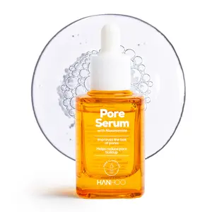 Hanhoo Pore Serum with Niacinamide Salicylic Acid & Glycolic Acid 30ml Gently Exfoliates Minimizes Enlarged Pores Suitable for Acne Prone Skin Lightweight Moisturizing Essence - Hyaluronic