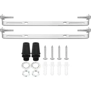 180mm Ceiling Light Plate Kit, 2 t Light Fixture Mounting Bracket Plate Steel Crossbar for Home Office Pendant Wall Light, with Screw Washer Nut Kit