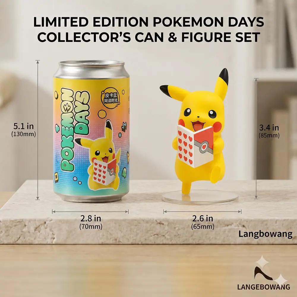 Langbowang Pokemon Days Limited Edition Reading Pikachu Collector’s Can & Figure Set