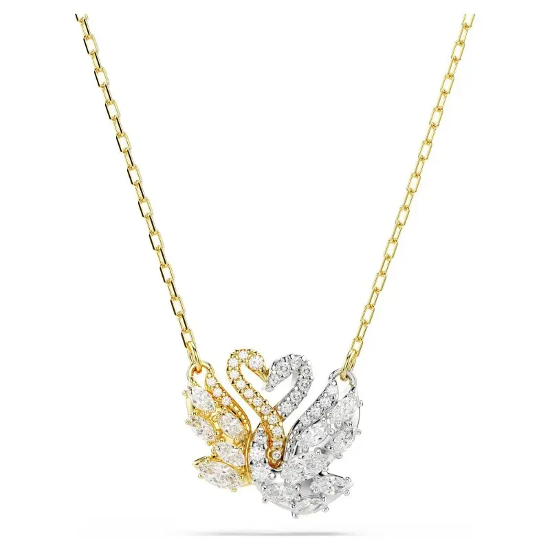 Golden and white hugging goose