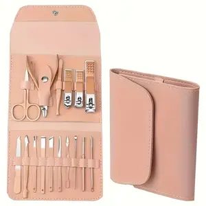 Stainless Steel Nail Clippers Set 16-Piece, Home Pedicure & Manicure Tools, Professional Nail Trimmers, Durable & Sharp Blades