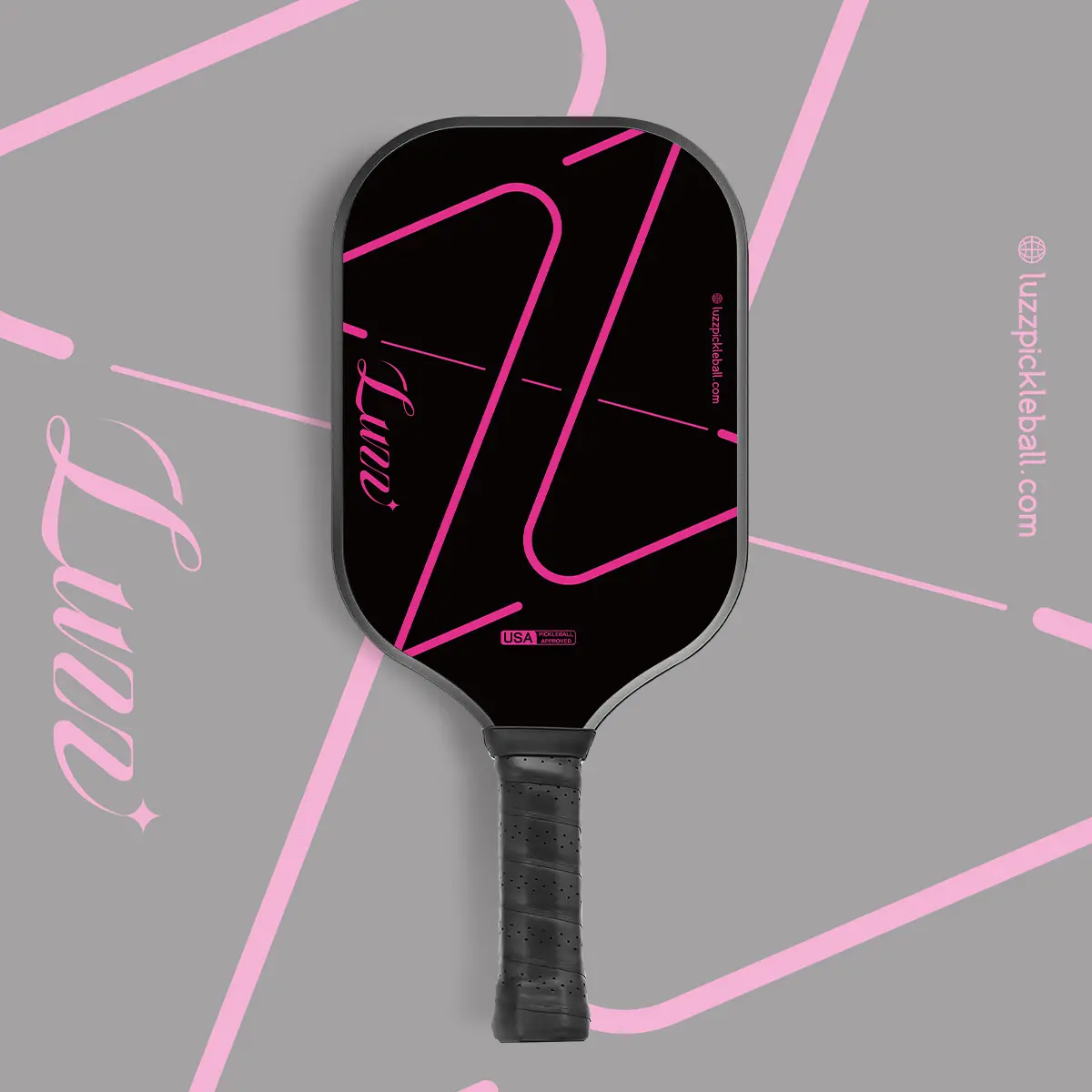 Luzzpickleball ZZ Attack Paddle(16mm)T700 Carbon Friction Surface|Thermoformed carbon fiber