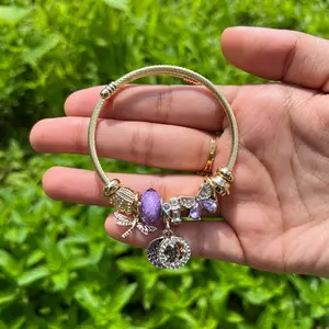 Necessorize Purple Butterfly Charm Bracelet