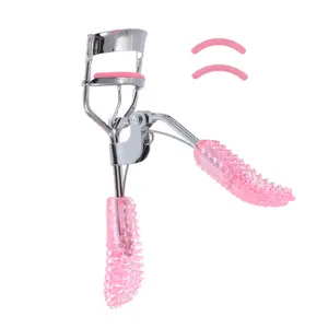VOCOSTE 1pc Women's Convenient Eyelash Curler for Beauty Parlor Business Travel Clear Pink