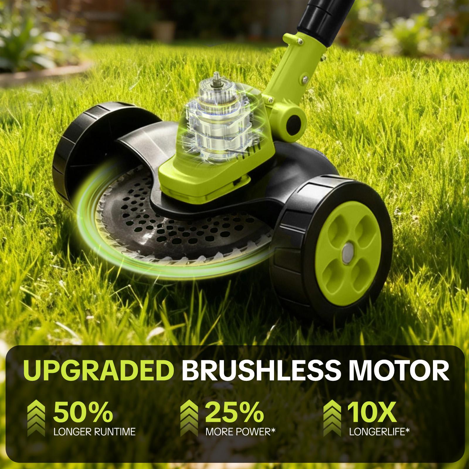 SEESE Cordless Lawn Mower, Garden Tool (Mower, Trimmer, Edger) with 2×21V Batteries, Lightweight for Small to Medium Backyards SEESE Cordless Lawn Mower, Garden Tool (Mower, Trimmer, Edger) with 2×21V Batteries, Lightweight for Small to Medium Backyards