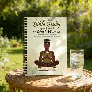 Premium Spiral-Bound 52-Week Bible Study Workbook for Black Women – Durable Binding & Beautiful Afrocentric Artwork, Organized Year-Long Layout for Daily Scripture Reading, Reflection & Prayer, Perfect for Personal Faith Growth & Group Bible Study
