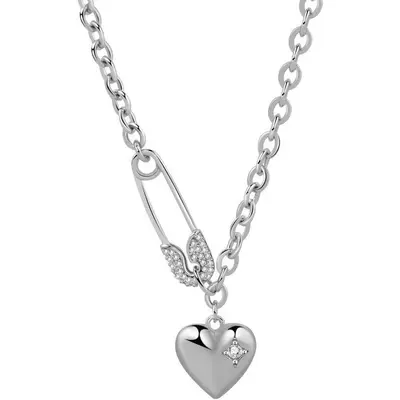 Safety Pin Necklace with Hearts Meaning TikTok Shop