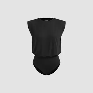 Cider [3 colors, size 2-10] Round Neck Sleeveless Solid Bodysuit