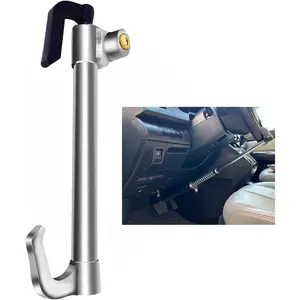 Universal Anti- Steering Wheel  Lock Telescopic Double Hook  Clutch Pedal Lock Suitable for   SUV   Maximum 34 Inch