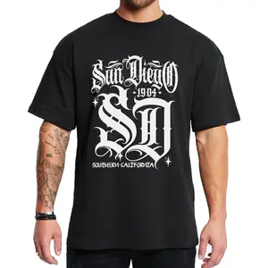 San Diego SD Original Graphic Tee Chicano Clothes Chicana Cholo Chola Style Clothing Unisex Hoodie Medium Heavy Sweatshirt for Men & Women Streetwear
