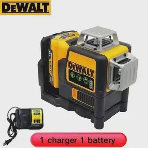 DeWalt DW089 3-Line Green Cross Laser Level with Magnetic Mount High Precision Self-Leveling for Jobsite Home Renovation Measuring Tool 16.2cm x 14cm x 9.8cm