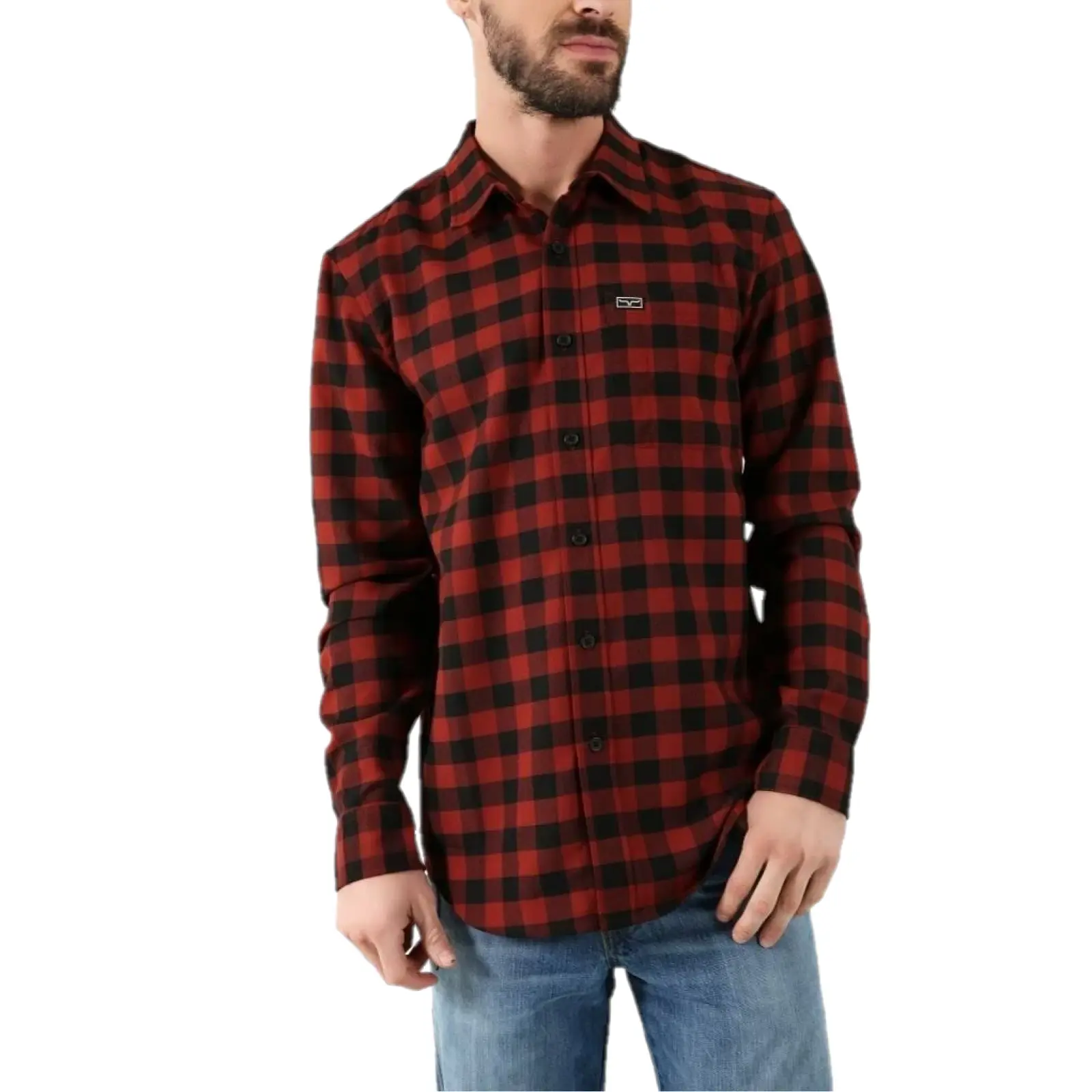 Kimes Ranch Men's Garrison Dark Red Button Down Dress Shirt GAR-RED