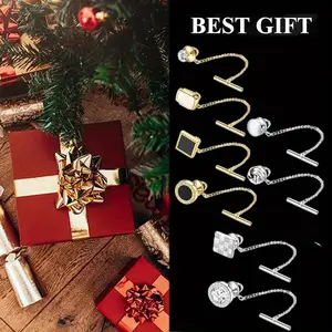 8 Pcs Men Metal Tie Buckles with Chain Suit Collar Pins Chest Flowers for Wedding Business Anniversary Fashion Accessories