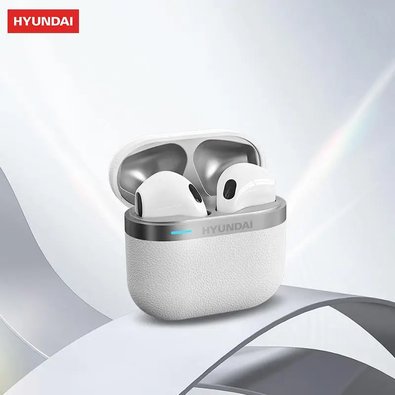HYUNDAI HY-T02 Pro Wireless Headphones, Bluetooth-compatible 5.4 Earbuds with Charging Case, Stereo Sound Earphones for Sports, Gaming, Running, Worki