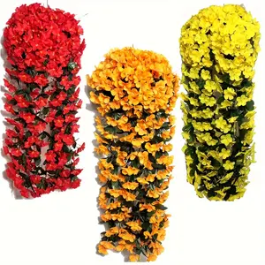 Artificial Hanging Flower Basket — For Outdoor Decoration, Porches, Patios, Balconies, and Courtyards — Perfect for Christmas and Thanksgiving — Polyester Material — No Power Source Required — Seasonal Home Decor