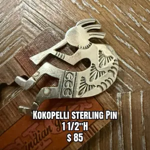 Kokopelli Sterling Pin