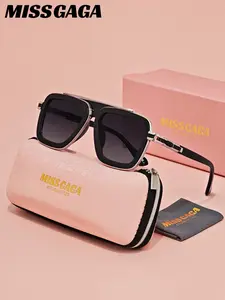 MISSGAGA 1 Piece Unisex Asymmetrical Sunglasses, HD Full Frame, FDA Registered, UV400 Futuristic designs, capture attention