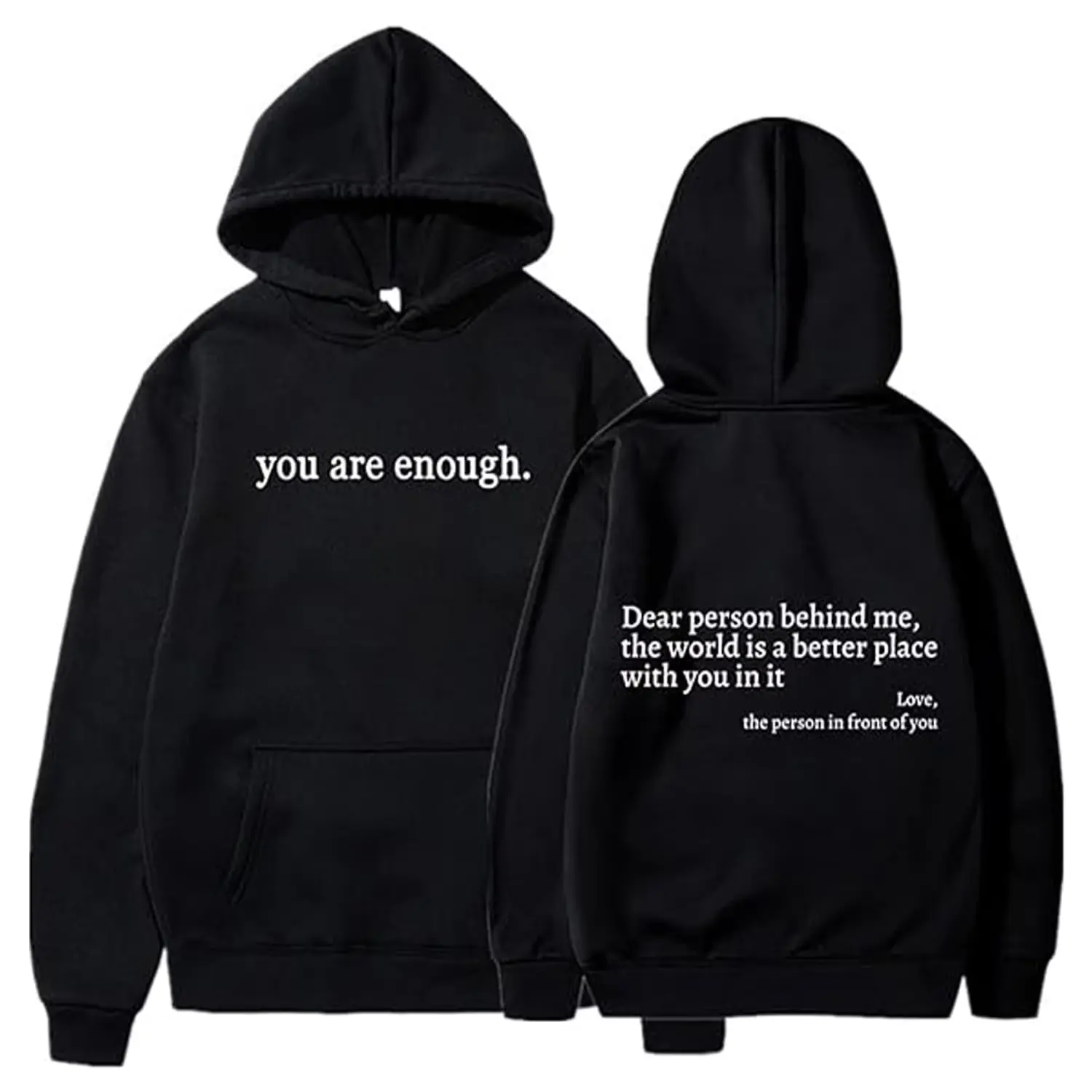Unisex Hoodie, Funny Dear Person Behind Me Graphic Sweatshirt, Casual Long Sleeve Pullover for Couples, Christmas Thanksgiving Gift, Sweatshirts, Menswear, Halloween, Easter, Valentines Day, Matching, Funny Print, All Seasons, Tops, Matching Set