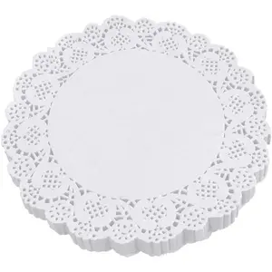4 Inch Round Paper Doilies - Small White Lace Disposable Paper Doilies - for Crafts,Cakes,Food, Desserts, 100 PCS
