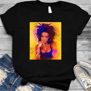 Magical Vibes Lauryn Hill -  Colors And Yellow - Digital Paint By Iona Art Digital -  T-Shirt