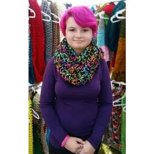 Fan Favorite Neon Crochet Infinity Scarf by Foliage