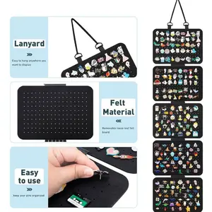 Wall-Mounted Jewelry Organizer Set, Felt Display Tray & Versatile Storage Pin Storage Bag, Earring Holder Rack, Decorative Accessory Organizers for Home Decor