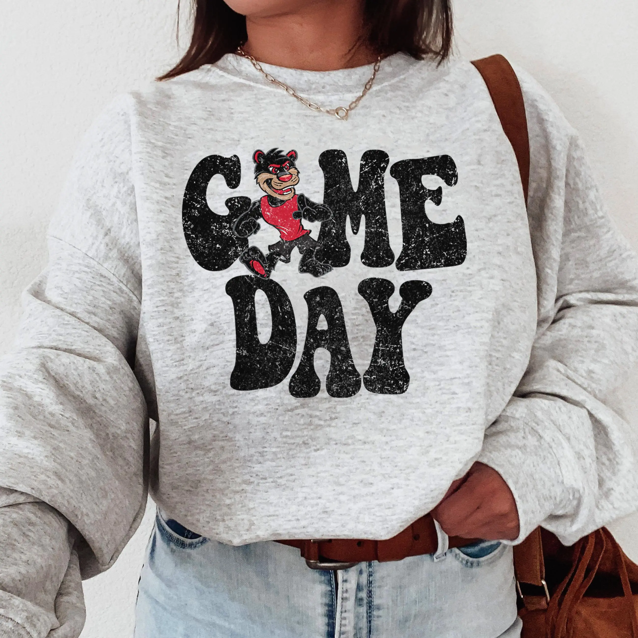 Game Day Cincinnati Vintage Sweatshirt, University of Cincinnati Unisex Sweatshirt, Game Day Sweatshirt, Gift For Fans