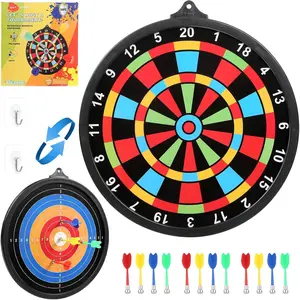 Magnetic Dart Board w/ 12 Darts, Kids Dartboard Gifts, Safe Indoor Outdoor Games for Kids 8-12, Teen Gifts for 6 7 8 9 10 11 12 13 14 Year Old Boys Girls
