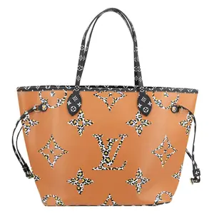Pre-owned Louis Vuitton Canvas Shoulder Bags Neverfull MM Monogram Jungle Shoulder Bag Orange