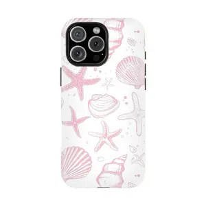 Phone Case - A Two-In-One Film Shell Featuring Starfish, Shells, And Conchs - Durable, Shock-Absorbing, And Stylish Protection Suitable for Iphone 11, 12, 13, 14, 15
