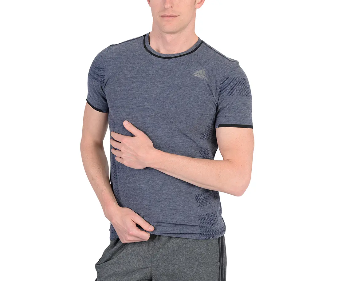 Adidas Mens Primeknit Running Shirt Navy
