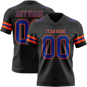 Get Your Custom Black Royal-Orange Football Jersey - Official Authentic Design