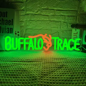 Buffalo Trace Neon Sign, USB Powered Neon Light, Neon Lamps, Neon Sign for Bedroom Home Business Club Pub, Wall Decor, Home Decor, Room Decor