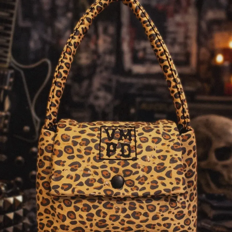 Cheetah VMPD logo print handbag