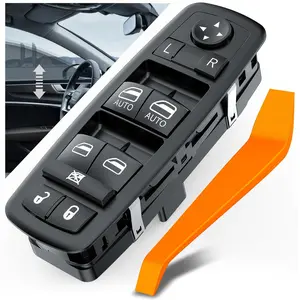 Nilight Power Master Window Switch, Front Left Driver Side Control Replacement Set for 2009-2012 Dodge Ram 1500/2500/3500 Vehicle, Includes Removal Tool, Car Interior Dashboard Accessory, Truck Accessories