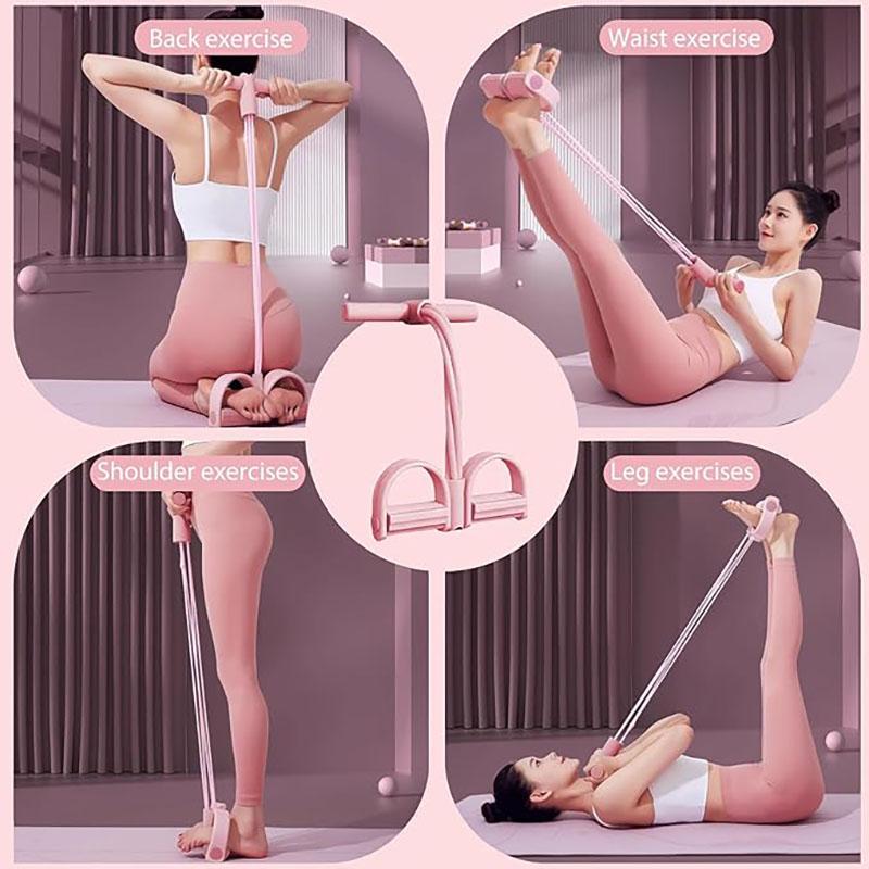 Adjustable Resistance Yoga Stretching Band – Eco-Friendly Natural Latex Manual Tension Pedal for Home Gym Arm & Waist Training