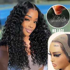 【HD LACE】Nadula Water Wave HD Bye-Bye Cap Wig 13x4 Invisible HD Lace Cap with Drawstring 180% Density Black Human Hair Summervibes TikTokShopStockUp