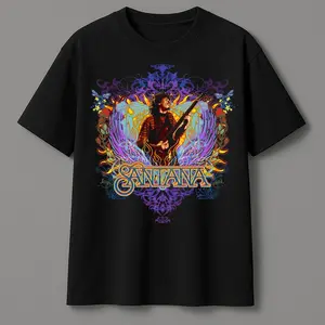 Carlos Santana Graphic Rock Music T-shirt