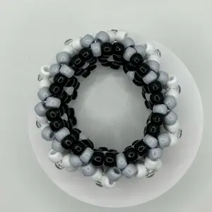 Grayscale 3D Kandi cuff