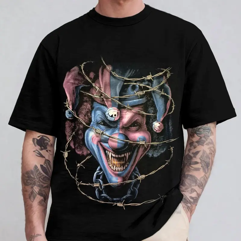 Insane Clown Core T Shirt Edgy Graphic Tee Youth Street Style 2026