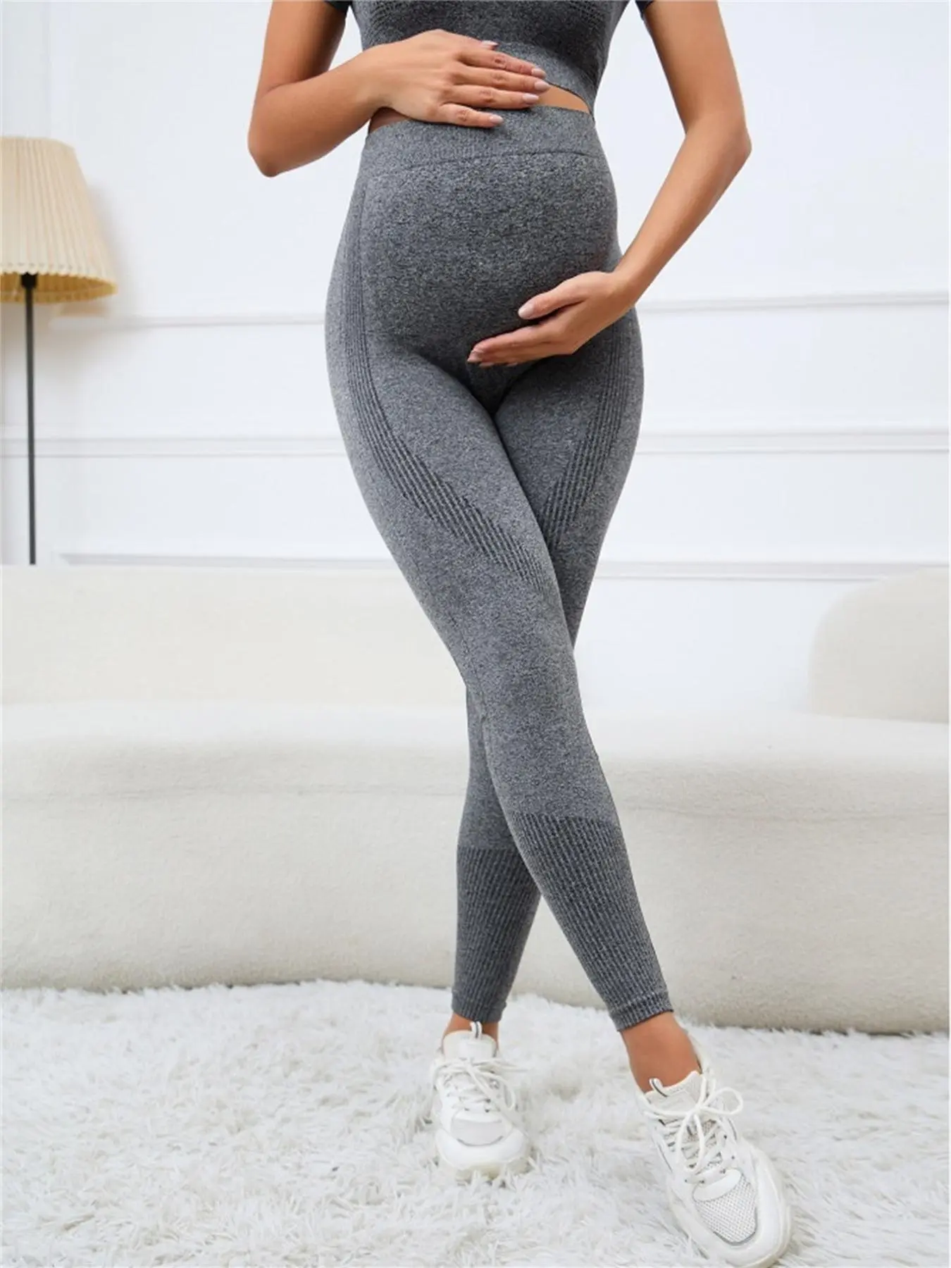Women's Solid Over-bump Maternity Leggings, Casual Comfy High Stretch Pregnancy Yoga Pants, Maternity Leggings for Fall & Winter, Pregnancy Clothes, Maternity Clothing, Pregnancy Must Haves, Pregnancy Bottoms