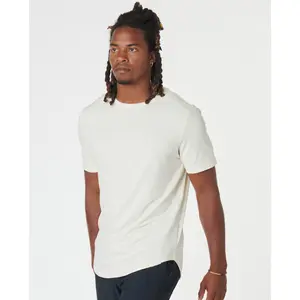 Aviation Tee Curved Hem Natural White , Small