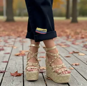 Dulce - Colombian Sandals,  Height 12cm, Lightweight, Jute Elegant, - Thinfoot