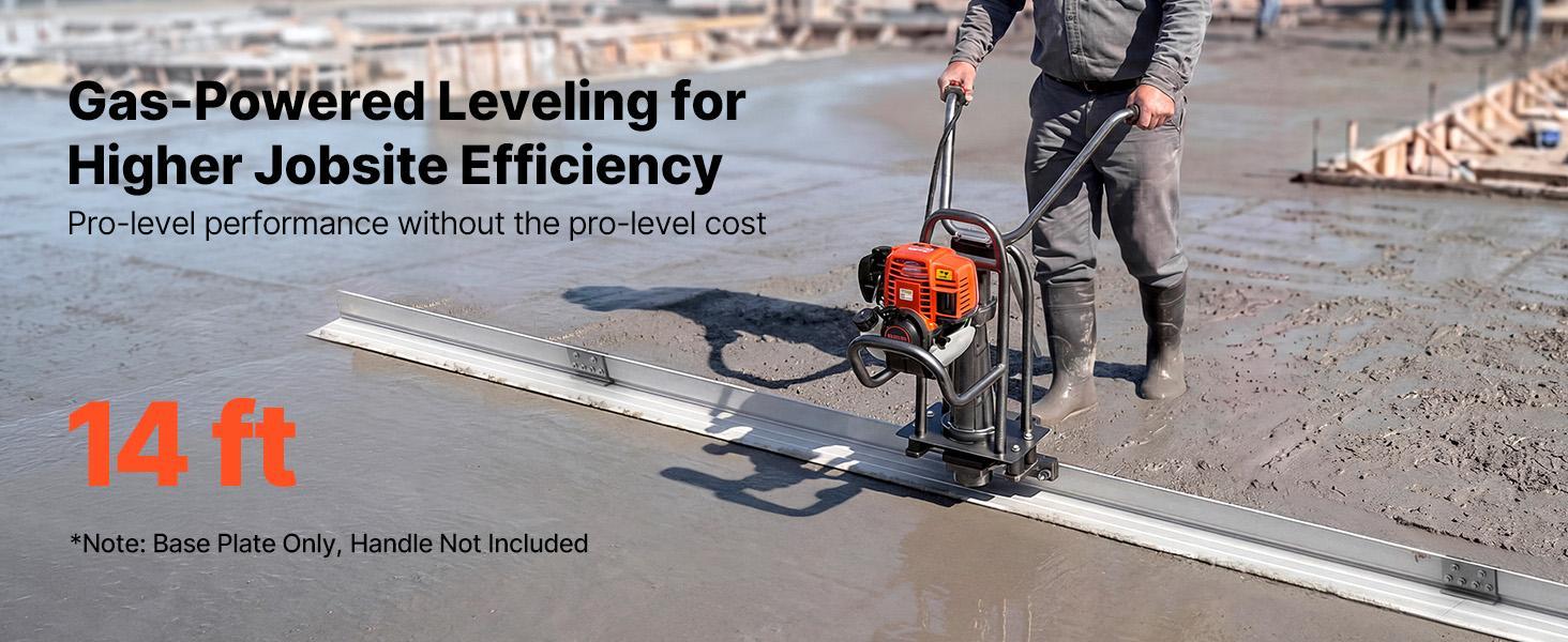 VEVOR Concrete Screed Blade 14 ft Length Aluminum Alloy Board Leveling Tool, 5.3 in Wide Straight Edge, Wide Coverage, Replacement Surface Leveler for Driveway, Patio, Sidewalk, Garage Floor Finishing#BackToSchool VEVOR Concrete Screed Blade 14 ft Length Aluminum Alloy Board Leveling Tool, 5.3 in Wide Straight Edge, Wide Coverage, Replacement Surface Leveler for Driveway, Patio, Sidewalk, Garage Floor Finishing#BackToSchool