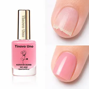 Tinovo Uno Nail Strengthener Keratin Bomb 12ml 0.41ozSpecially Formulated for Brittle Nails and Nail Care EffectivelyRepairing Fragile Nails