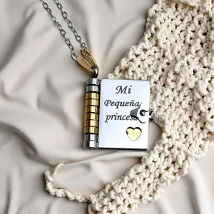 Book Necklace for Granddaughter, Mom,Hija, or Mi Campeón. A tiny love letter you can wear. A meaningful gift for birthdays, Christmas, New Year, or anniversaries — emotional, heartfelt, and made for family, connection, and forever memories.